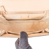 Gucci Pebbled Leather Bamboo Top Handle Flap Daily Handbag