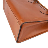 Gucci Grained Leather Bamboo Handle Handbag