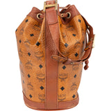 MCM Monogram Visetos Drawstring Bucket Crossbody Bag
