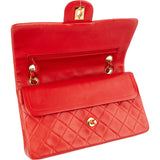 Chanel Quilted Lambskin 24K Gold Medium Double Flap Crossbody Bag