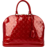 Louis Vuitton Monogram Red Vernis Leather Alma GM Handbag