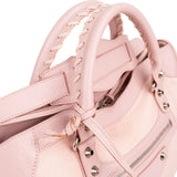 Balenciaga Pink Hair Leather City Handbag