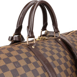 Louis Vuitton Monogram Damier Ebene Keepall 55 Bandoulière Travel Bag
