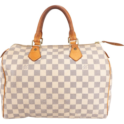 Louis Vuitton Monogram Damier Azur Speedy 30 Handbag