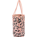 MCM Visetos Monogram Leopard Print Reversible Liz Shopper Shoulder Bag