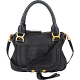 Chloé Black Grainded Leather Marcie Handbag