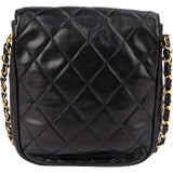 Chanel Quilted Lambskin Vintage CC Single Flap Crossbody Bag