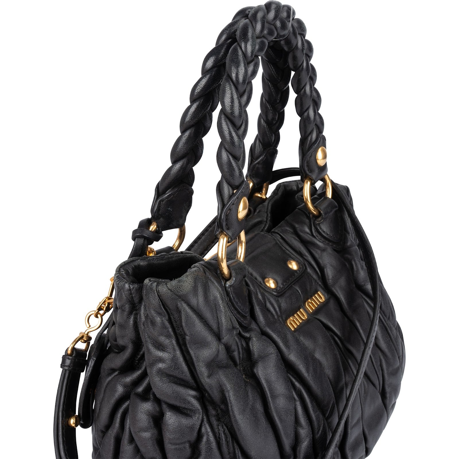 Miu Miu Quilted Leather Handbag - vintageandkickz