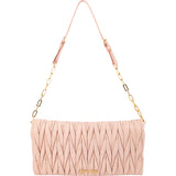 Miu Miu Matelassé Nappa Leather Fold Over Clutch Crossbody Bag