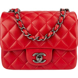 Chanel Quilted Lambskin Mini Rectangular Single Flap Crossbody Bag