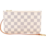 Louis Vuitton Monogram Damier Azur Canvas Neverfull Pochette Clutch