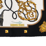 Hermès Les Clés Silk Carre 90 Scarf Tuch
