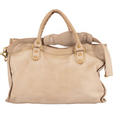 Balenciaga Beige Leather City Handbag