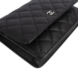Chanel Quilted Caviar Leather Wallet on Chain Crossbody Bag