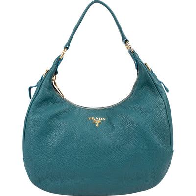 Prada Vitello Daino Leather Hobo Shoulder Bag