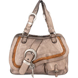 Christian Dior Metallic Leather Gaucho Saddle Handbag