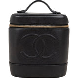 Chanel Caviar Leather CC Vanity Case Handbag