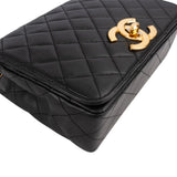 Chanel Quilted Lambskin 24K Gold Single Flap Shoulder Bag
