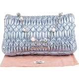 Miu Miu Metallic Matelassé Nappa Leather Crystal Embellished Crossbody Bag