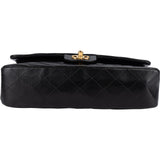 Chanel Quilted Lambskin 24K Gold Medium Double Flap Crossbody Bag