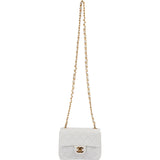 Chanel Quilted Lambskin Small 24K Gold Single Flap Crossbody Bag