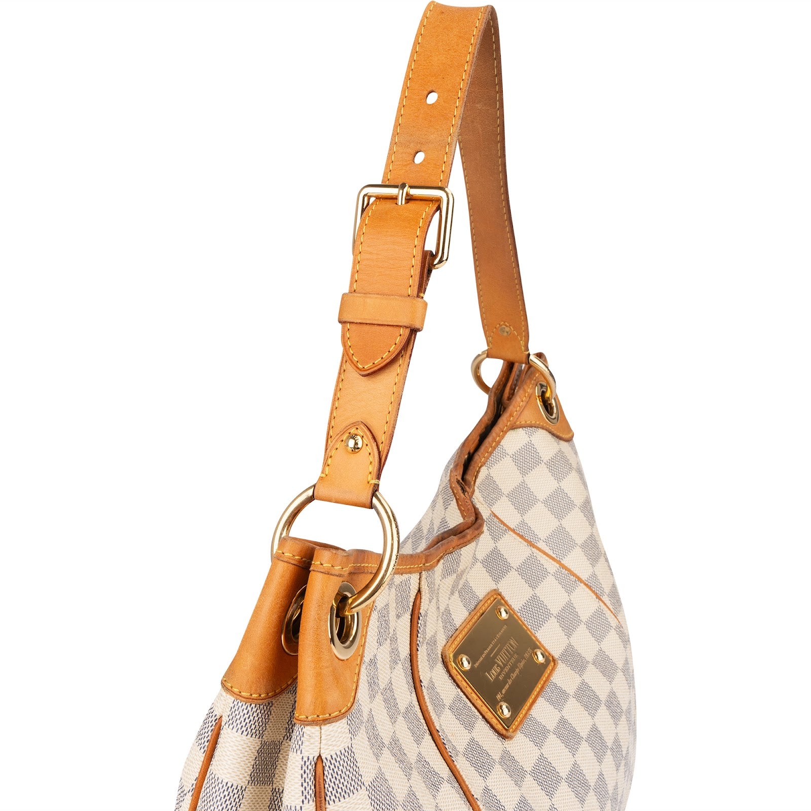 Louis Vuitton Monogram Damier Azur Galliera PM Shoulder Bag - vintageandkickz