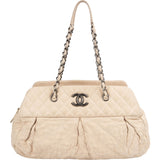 Chanel Quilted Iridescent Calfskin Bowling CC Shoulder Bag