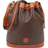 Celine Monogram Macadam Canvas Drawstring Bucket Crossbody Bag