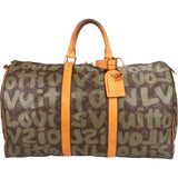 Louis Vuitton Limited Graffiti Monogram Canvas Keepall 50 Travel Bag