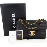 Chanel Horizontal Quilted Caviar Leather Jumbo 24K Gold Single Flap Crossbody Bag