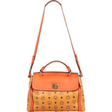 MCM Monogram Visetos Business Satchel Crossbody Handbag