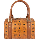MCM Monogram Visetos Boston Pocket Handbag