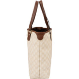 Gucci Monogram GG Beige Canvas Tote Shoulder Bag
