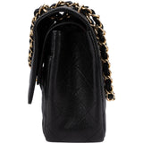 Chanel Quilted Caviar Leather Jumbo Double Flap Crossbody Bag