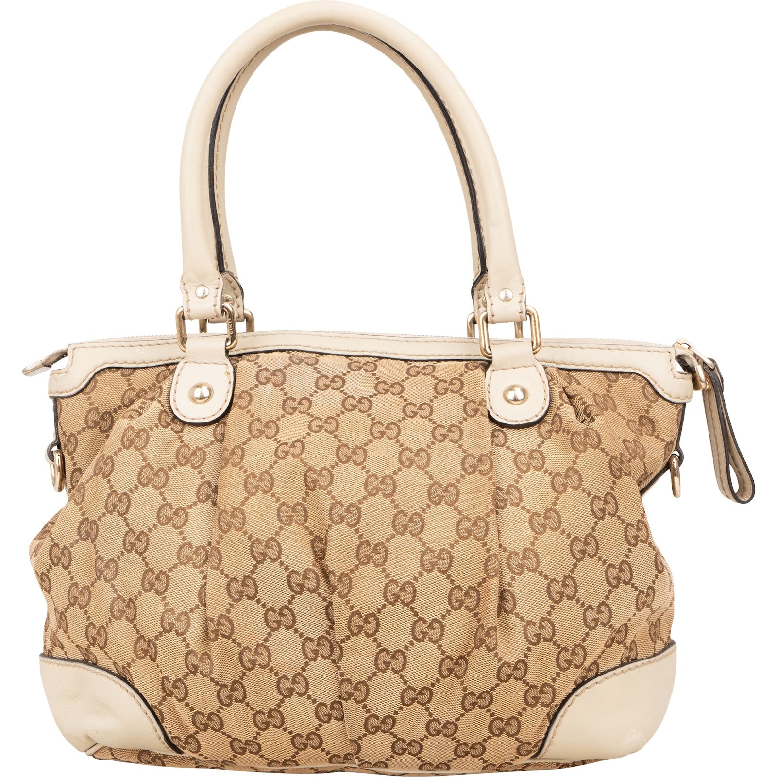 [🔄️B07 / F43] Gucci Monogram GG Canvas Sukey Medium Tote Handbag - vintageandkickz