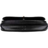 Chanel Quilted Lambskin Half Moon 24K Gold Single Flap Shoulder Bag