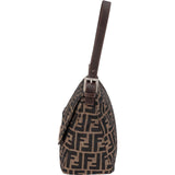 Fendi Monogram FF Zucca Canvas Mamma Baguette Shoulder Bag