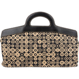 Chanel Leather Canvas CC Coin Top Handle Handbag