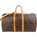 Louis Vuitton Monogram Canvas Keepall 55 Bandoulière Travel Bag