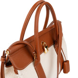 Loro Piana Canvas Leather L257 Small Loom Handbag