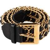Chanel Woven Leather Chain Belt