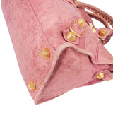 Balenciaga Pink Leather Giant City Handbag