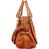 Chloé Stitching Leather Paraty Handbag