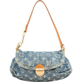 Louis Vuitton Monogram Denim Pleaty Handbag