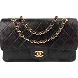 Chanel Quilted Lambskin 24K Gold Medium Double Flap Shoulder Bag