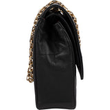 Chanel Quilted Lambskin 24K Gold Double Flap Shoulder Bag