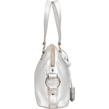 Yves Saint Laurent Metallic Silver Leather Muse Handbag