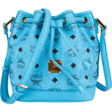 MCM Monogram Visetos Mini Drawstring Bucket Crossbody Bag