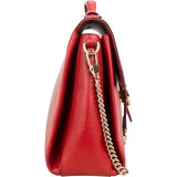 Gucci Red Grained Leather Interlocking GG Top Handle Shoulder Handbag