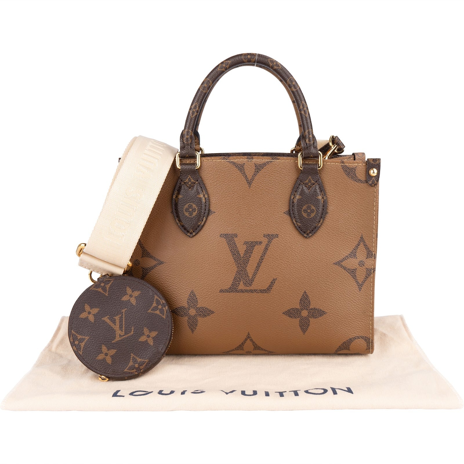 Louis Vuitton Monogram Reverse Canvas OnTheGo PM Handbag - vintageandkickz